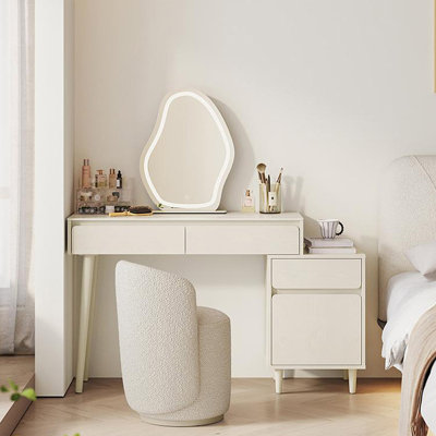 Makeup Vanity with Light mirror,3 drawers,1 chair