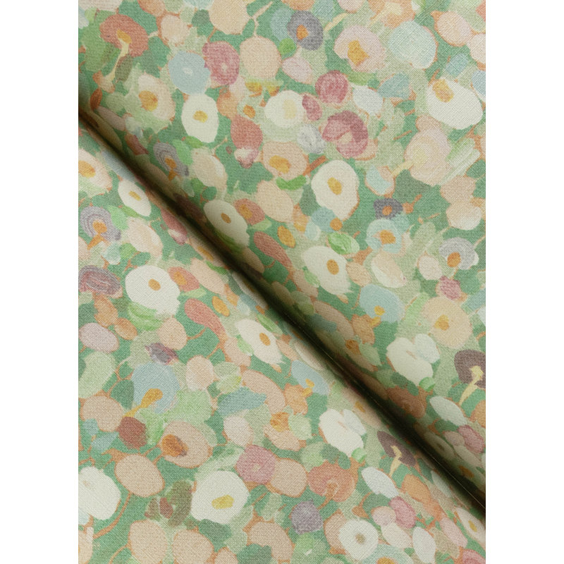 Papier peint floral Prato, Vert