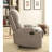  Fabric Upholstered Single Seat Motion Recliner Arm Chair with Built-In Cup Holder, Soft Gray-773193915