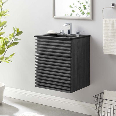 Meuble-lavabo mural 18 po Render