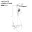Ensemble de robinet de douche 4 fonctions avec douchette à main Functiom (valeur brute incluse)-104845184