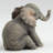 3.15 inches L Multicolor Baby Elephant-Sitting And Facing Ahead made of Resin