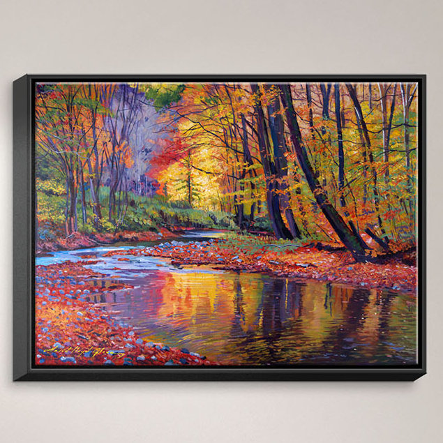 « automne prelude », reproduction sur toile, H 11 po x l 14 po x P 1,5 po, Toile tendue