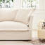 Fauteuil avec salon - chenille, siège profond, crème relaxante de luxe luxueuse, mousse haute densité