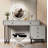 Modern Black and White Ottoman Stool-2009088798