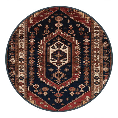 Machine Washable Turkish Brown Area Rug