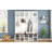ON-TREND Farmhouse Wooden Style Hall Tree with 6 Hooks, Practical Walnut Storage Bench with Adjustable Shelves,  4-in-1 Entryway Shoe Cabinet with 13 Cubbies for Mudroom, Living Room, White, 76.7"H-313189957
