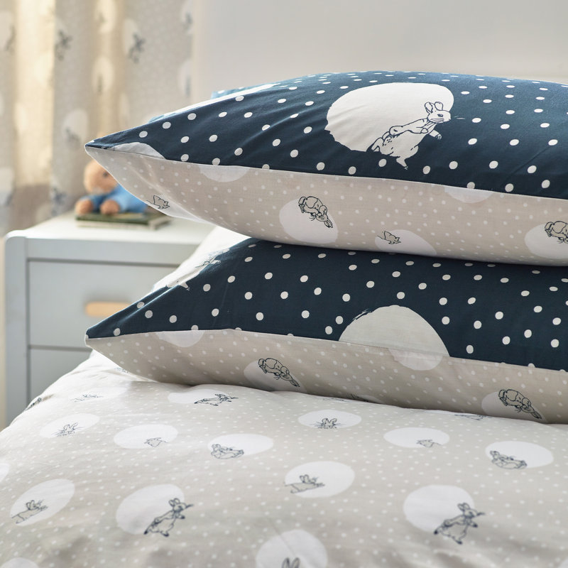 Spot Me Peter Rabbit Polyester Dots Duvet Cover Set with Pillowcases, 137 x 200 cm - 1 Standard Pillowcase