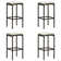Patio Bar Table and Stools with Cushions Poly Rattan