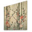 Bambou et fleurs de prunier - Art mural en bois de bambou sur bois de pin naturel-1760051385