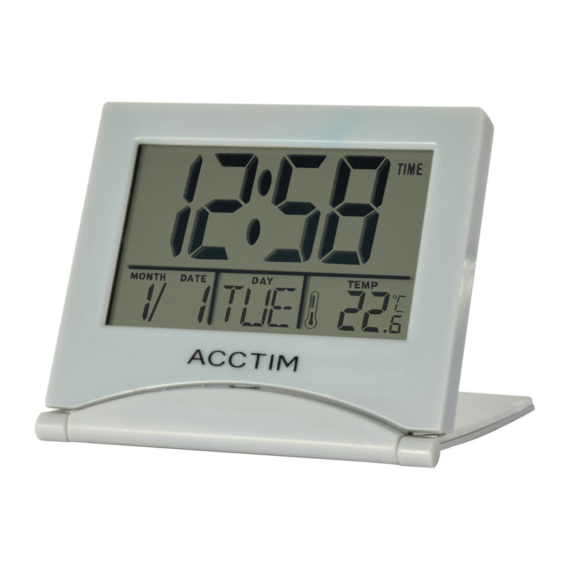 Mini Flip 2 Digital Electric Alarm Tabletop Clock, Grey