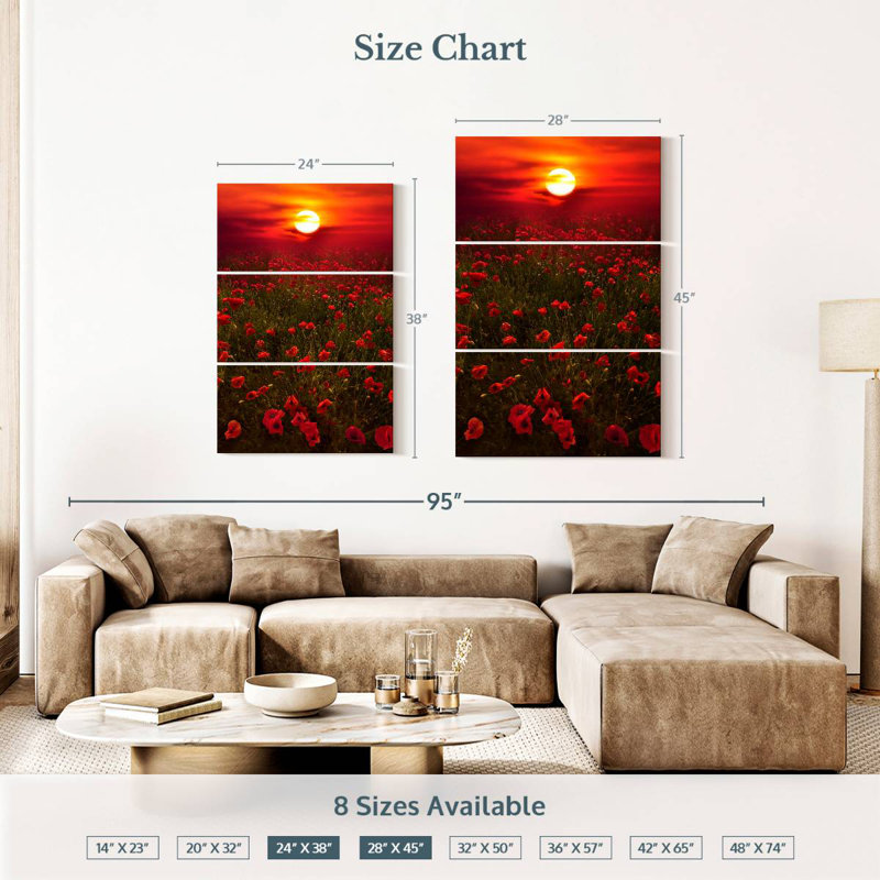 Harnek Warm Sunset Meadow, 38" H x 24" W