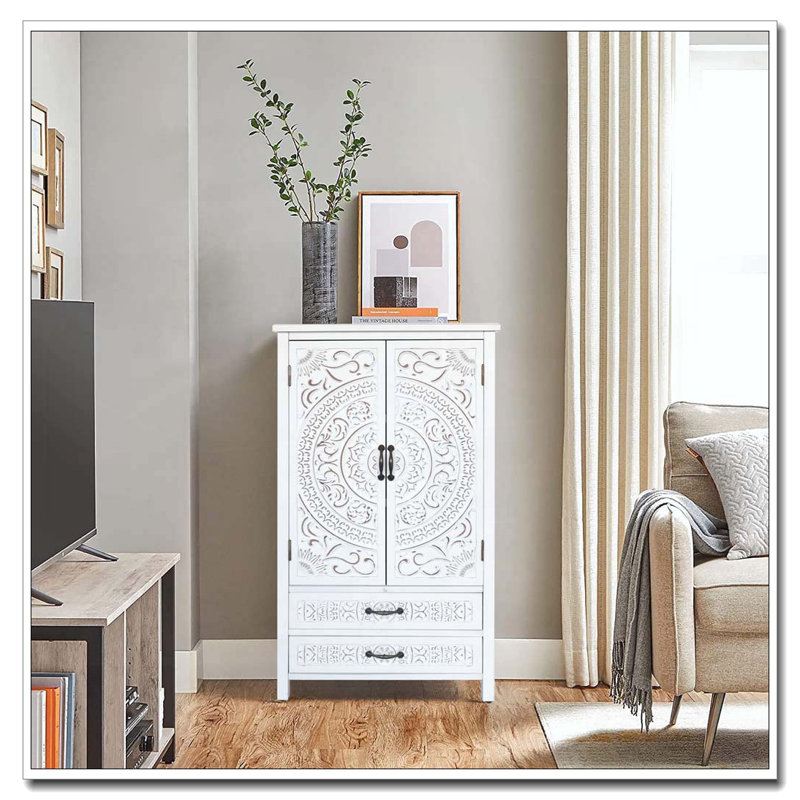 Armoire de rangement blanche 27 po