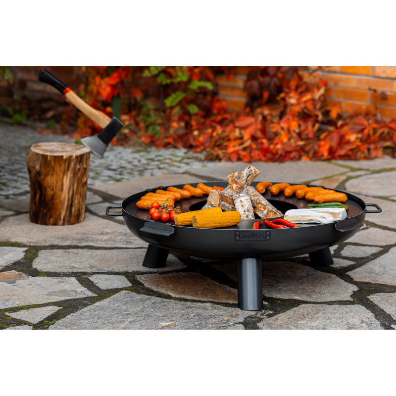 Aamena Round Steel Wood Burning Smokeless Fire Pit, 60cm