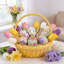 Ornement suspendu en forme d'œuf de Pâques pour décoration de fête printanière 12 œufs colorés avec panier-334530877