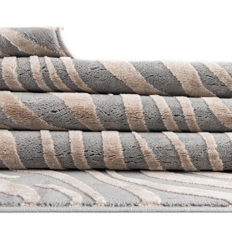 Tapis gris / ivoire Animal Inspirations Courtneyann, Rectangle 3 pi 3 po x 5 pi 3 po
