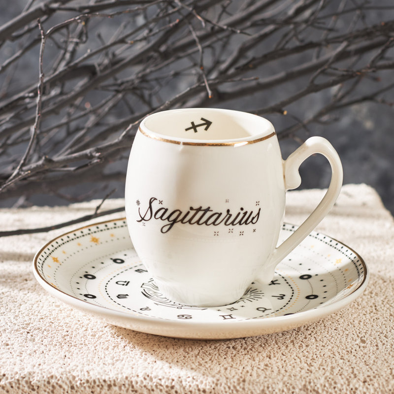 Porcelain Espresso Cup and Saucer