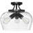 Penley 3 - Light 13.8" Glass Semi Flush Mount Ceiling Light in Matte Black-497930827