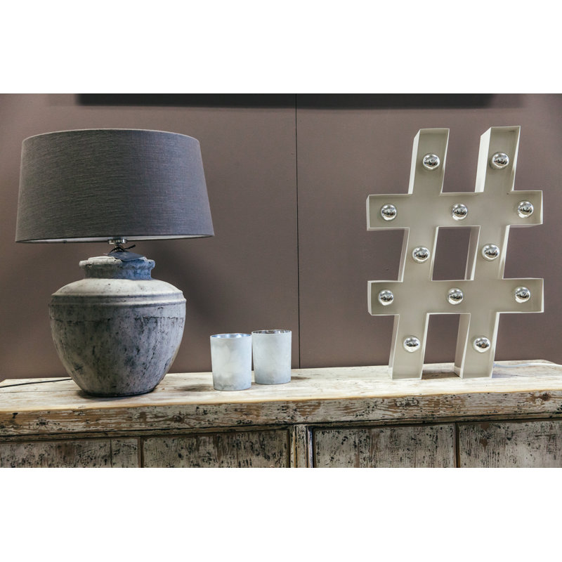 Metal Novelty Lamp, White
