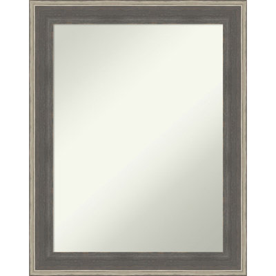 Cottage Non-Beveled Wood Framed Bathroom Vanity Wall Mirror