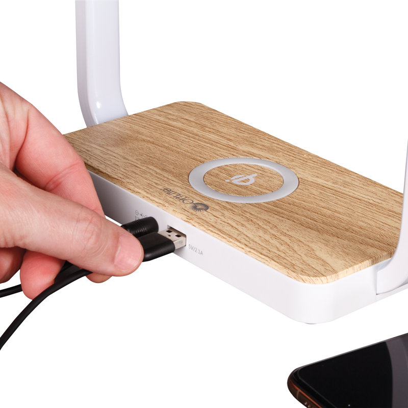 OttLite Wireless Charging Station and Night Light, White