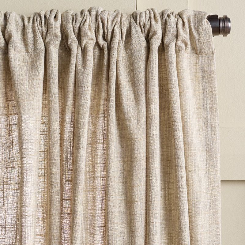 Rideau obscurcissant en polyester de couleur unie, L 52 po x L 84 po, Marron clair
