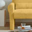 Salon jaune - style moderne avec tissu en laine d'agneau, coussin lombaire, fabrication polyvalente et confortable pour une utilisation à long terme