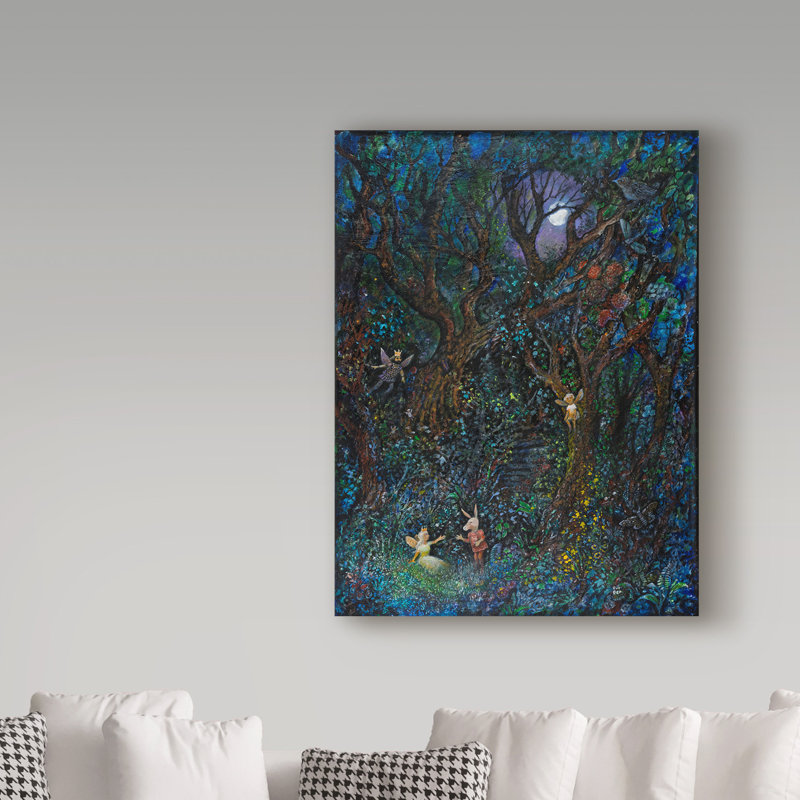 «Midsummer Nights Dream» par Kellene, reproduction de peinture à l'huile sur toile tendue, H 19 po x l 14 po