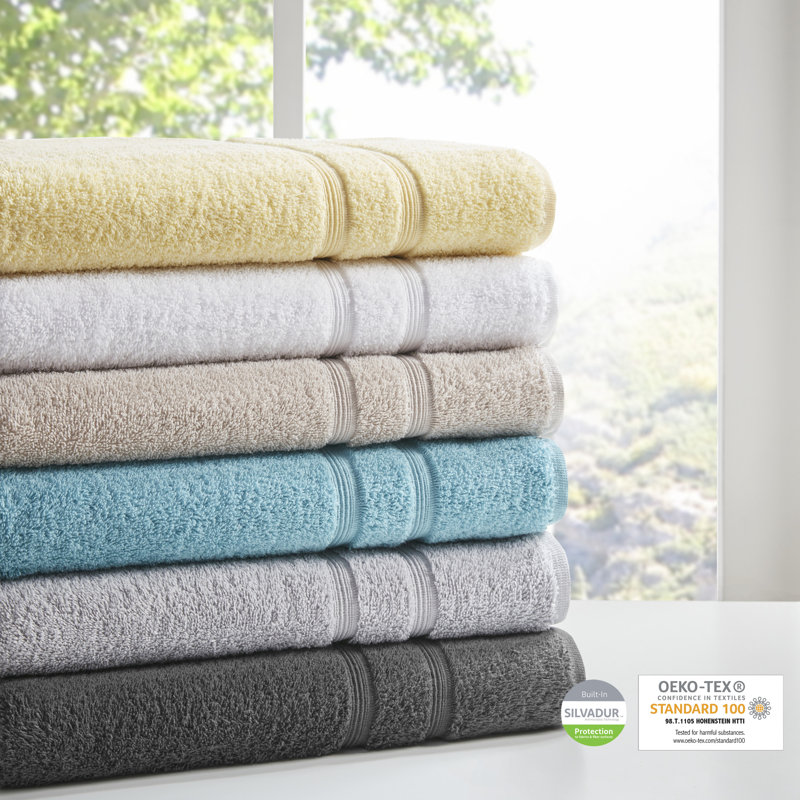 Aegean White Turkish Cotton 6-Piece Towel Set