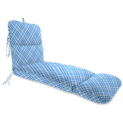 74" x 22" Outdoor Chaise Lounge Cushion with Ties and Loop