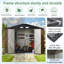 Outdoor Metal Storage Shed with Windows-112014290-105401310