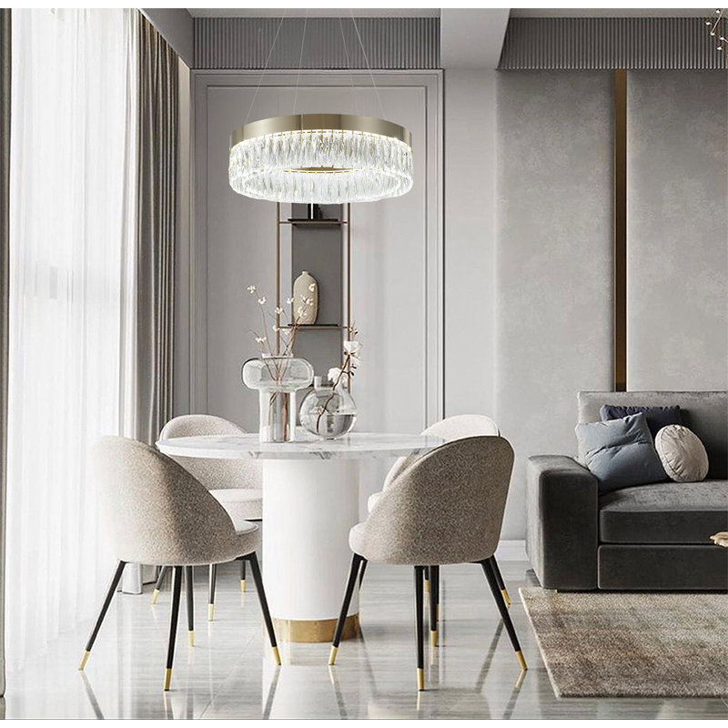 Bagimont Modern LED Crystal Halo Chandelier 