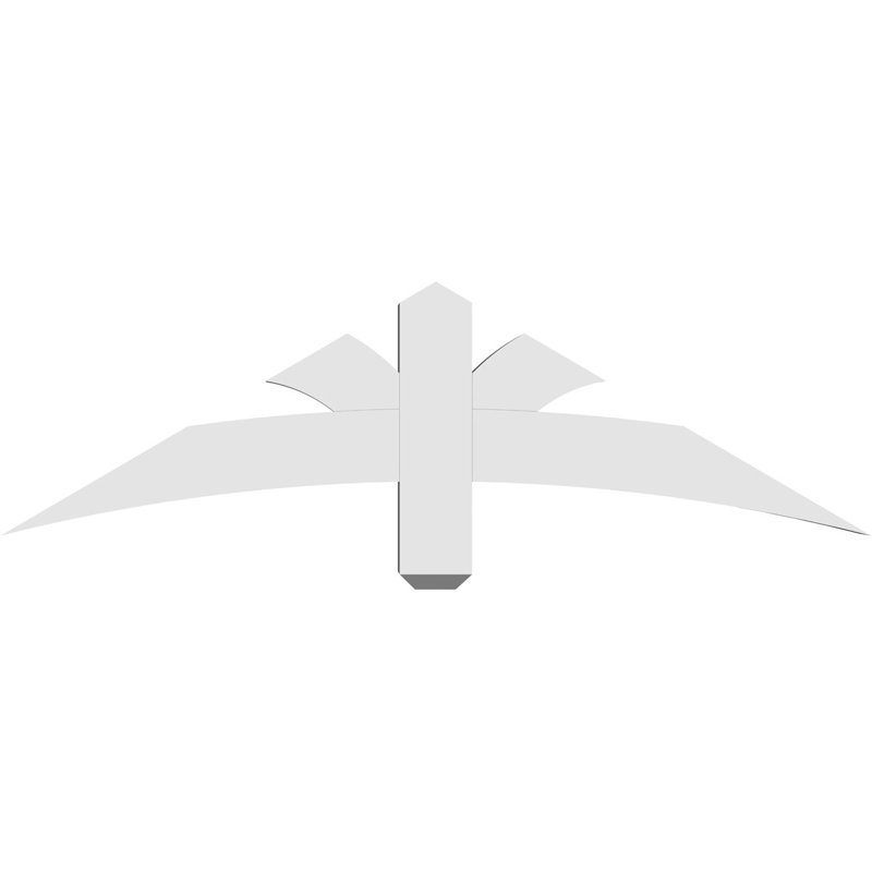 Support pour pignon Davenport, H 14 po x l 48 po (pas: 7/12), P 4 po x F 4 po, PVC