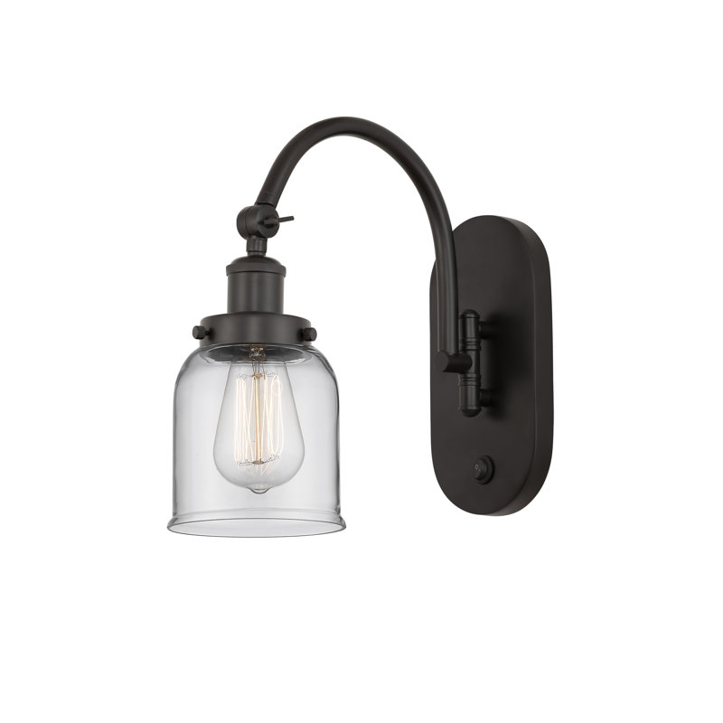 Shauna Swing Arm Sconce, Incandescent, Clear, Oil Rubbed Bronze