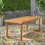 Table de salle à manger d'extérieur en bois d'acacia de 69 po, finition sablée naturelle