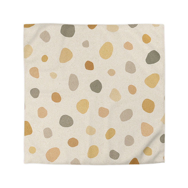 Microfiber Duvet Cover Boho Style, Design 40, Cream, Queen Duvet Cover