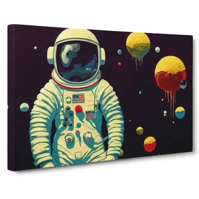 Painted Astronaut - Wrapped Canvas
