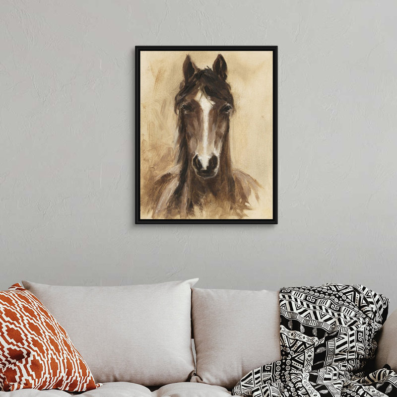 Art mural sur toile Western Ranch, H 32 po x l 26 po x P 2 po, Toile avec cadre noir