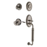 Nostalgic Warehouse Classic Plate C Grip Handleset with Single Cylinder Deadbolt and Manor Lever