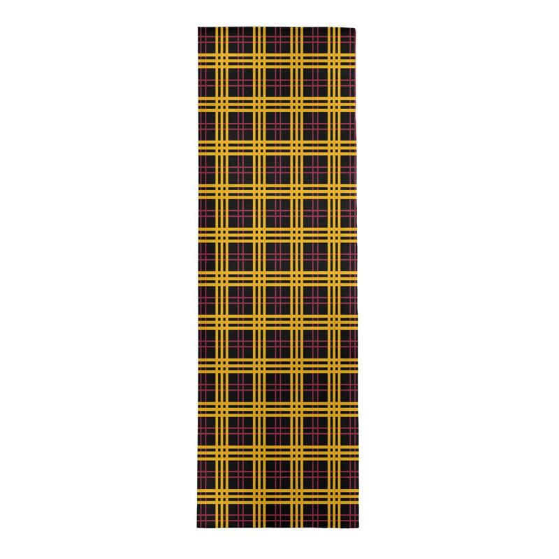 Tapis noir à carreaux, Tapis de couloir 2 pi 6 po x 8 pi