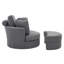 Fauteuil d'appoint rond surdimensionné avec repose-pieds et repose-tête amovible-163008155