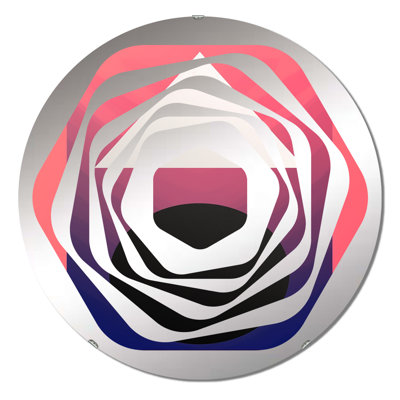 Au-delà des limites de la géométrie rétro en rose - miroir décoratif Amorphe