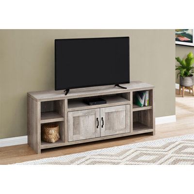 Meuble télé polyvalent avec beaucoup de rangement et tablettes réglables pour un décor campagnard moderne