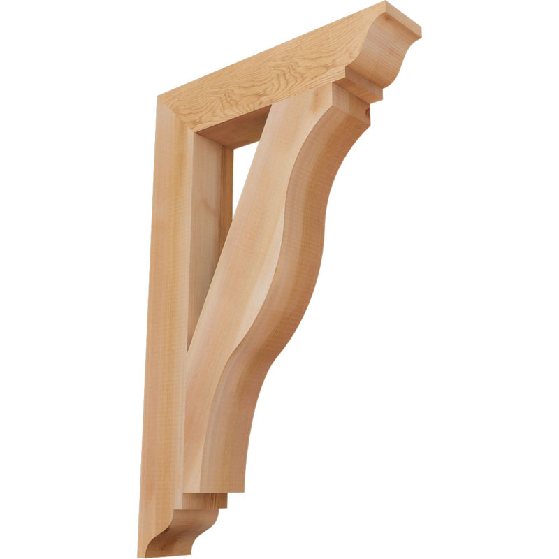 Support traditionnel lisse l 3 3 po x P 20 po x H 32 po, cèdre rouge de l'Ouest, H 32 po x l 3,5 po x P 20 po, Lisse