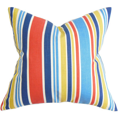 Housse de coussin à rayures manille