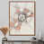 Toile avec cadre flottant brun