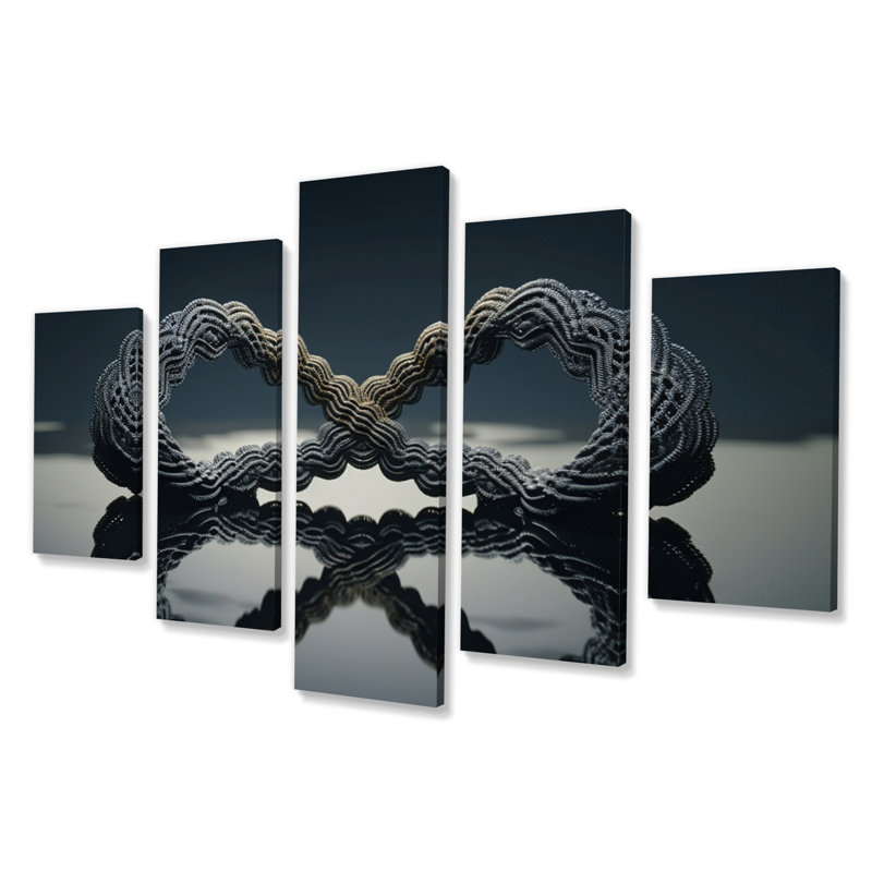 Quantum Infinity Futuristic 3D - Abstract Shapes Canvas Print - 5 Panels
