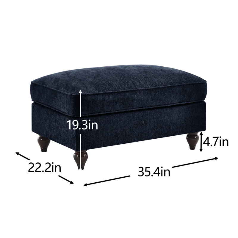 Chenille bleu avec jupes de plis à volants détachables, oreiller de cou mobile et confortable, évasé en forme de pétale, plusieurs configurations de canapé pour lombaire d'appartement de petite taille