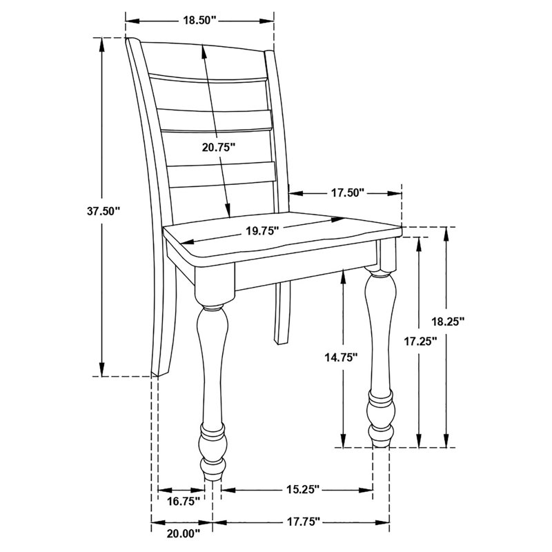 Hareem Wood Dining Side Chair Coastal White