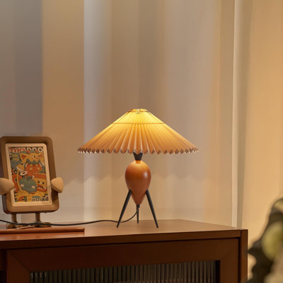 Jolie lampe de bureau moderne en bois de rose